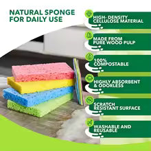 Reusable Cellulose Sponges (4-Pack)